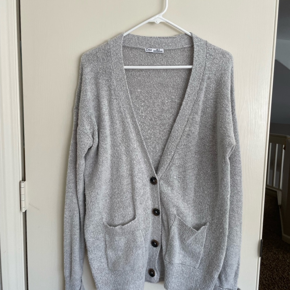 Cozy Gray Cardigan Sweater